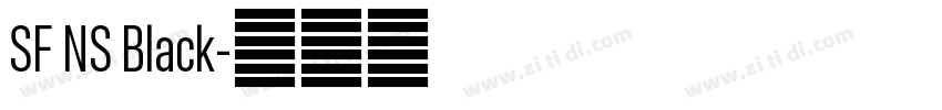 SF NS Black字体转换